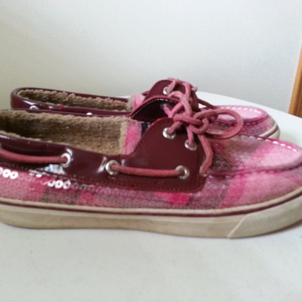 Sperry pink shoes with sequins - womens 6.5 M